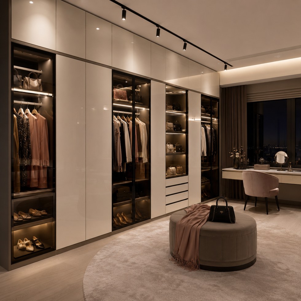 Custom Walk-In Closet Wardrobe for Villa Apartment Project 003