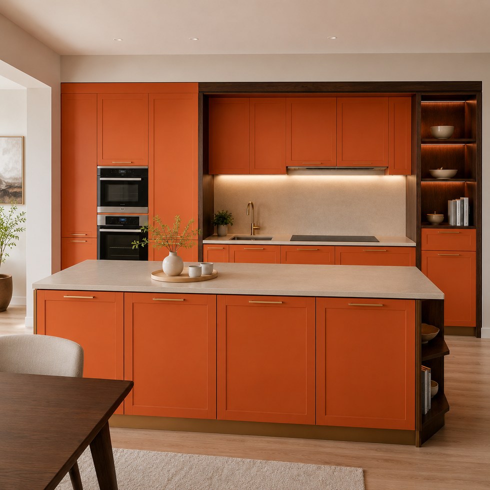 Custom Kitchen Cabinets for Villa Apartment Project 001
