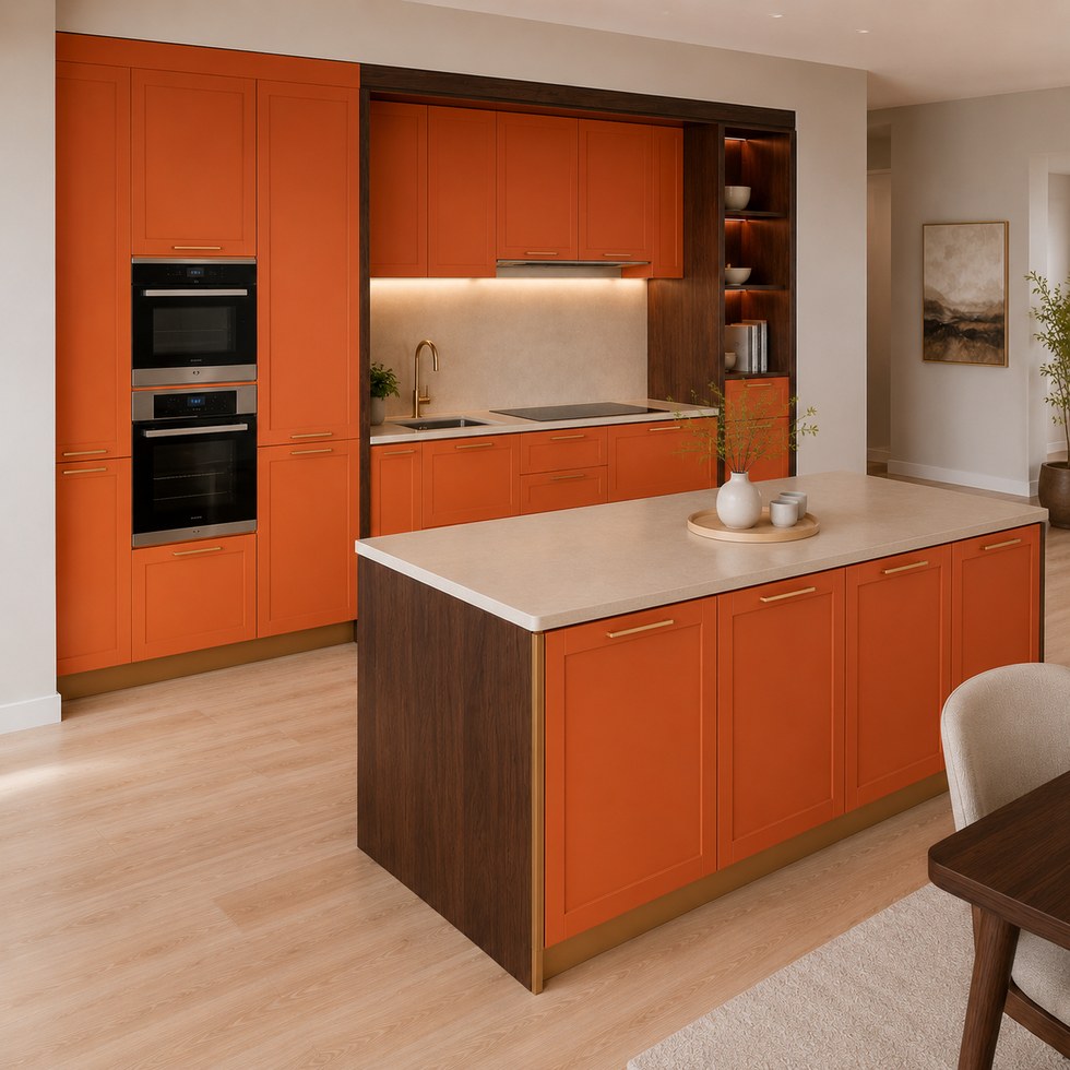 Custom Kitchen Cabinets for Villa Apartment Project 001