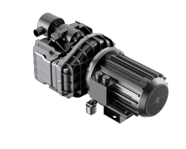 Oil-free scroll compression assembly and motor illustration