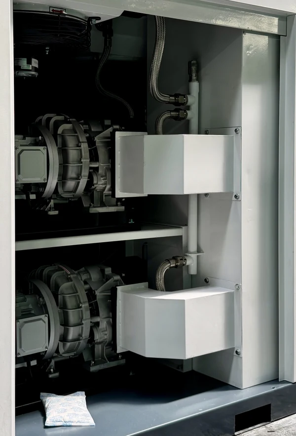 SWO-15A open cabinet showing internal modules and air passages